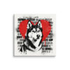 Toile Husky – Street Art – AMOUR CHIEN
