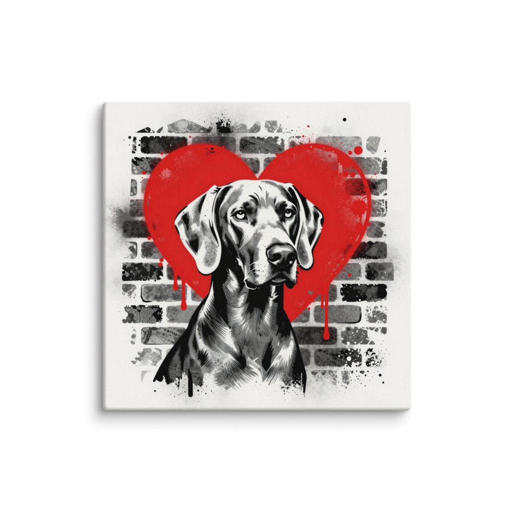 Toile Braque de Weimar – Street Art – AMOUR CHIEN