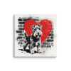Toile Fox Terrier à poil dur – Street Art – AMOUR CHIEN