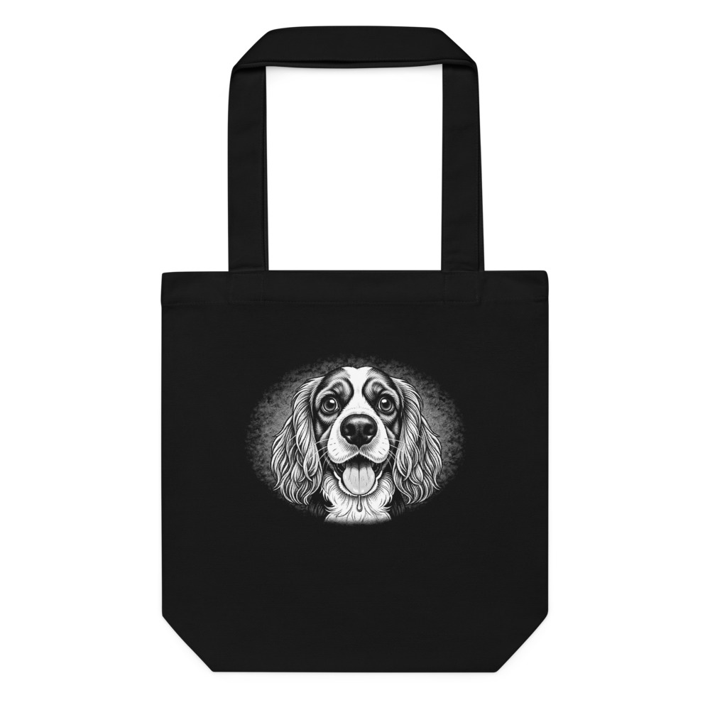 Tote bag Cavalier King Charles – Black & White – AMOUR CHIEN