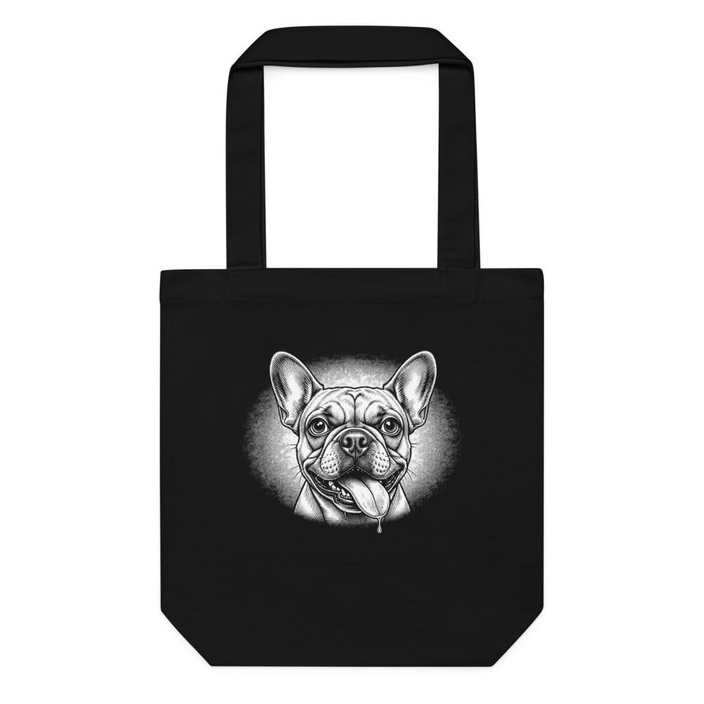 Tote bag Bouledogue – Black & White – AMOUR CHIEN