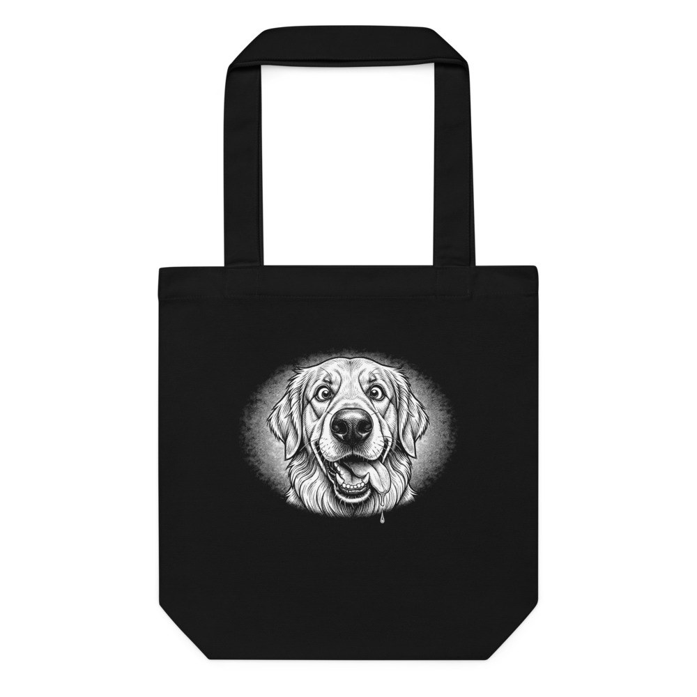 Tote bag Golden Retriever – Black & White – AMOUR CHIEN
