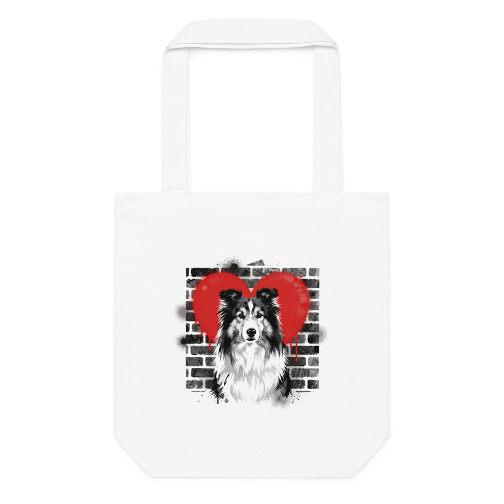 Tote bag Berger des Shetland – Street Art – AMOUR CHIEN
