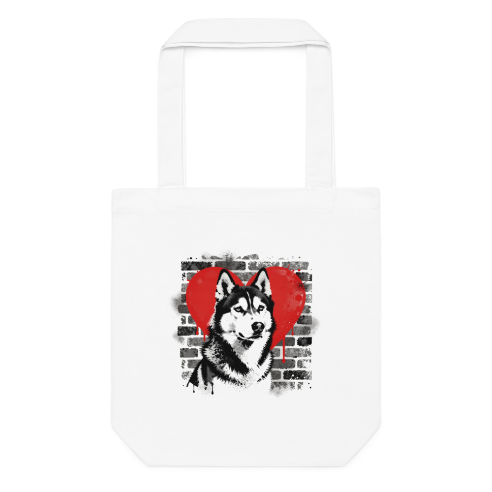 Tote bag Husky – Street Art – AMOUR CHIEN