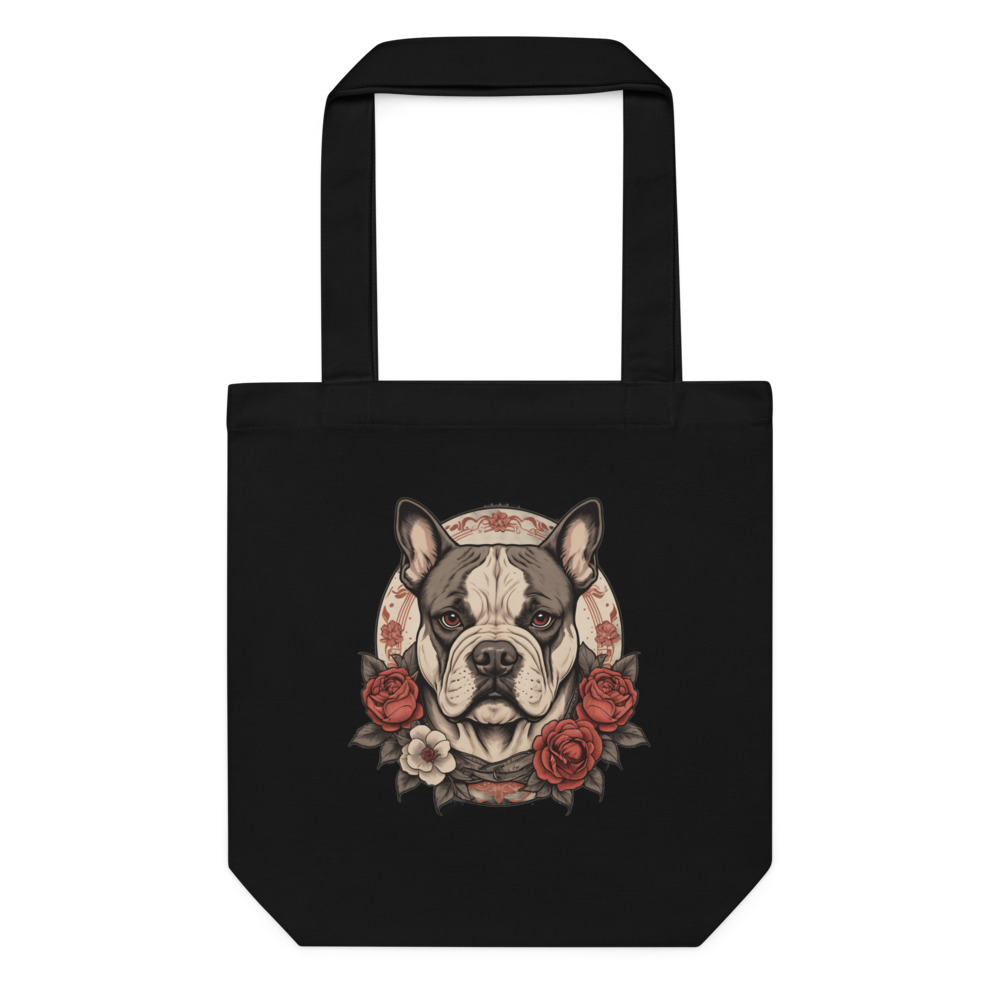 Tote bag American Bully – Tattoo – noir – AMOUR CHIEN