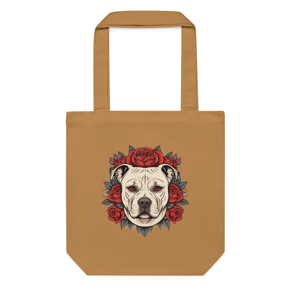 Tote bag American Staff – Tattoo – camel – AMOUR CHIEN