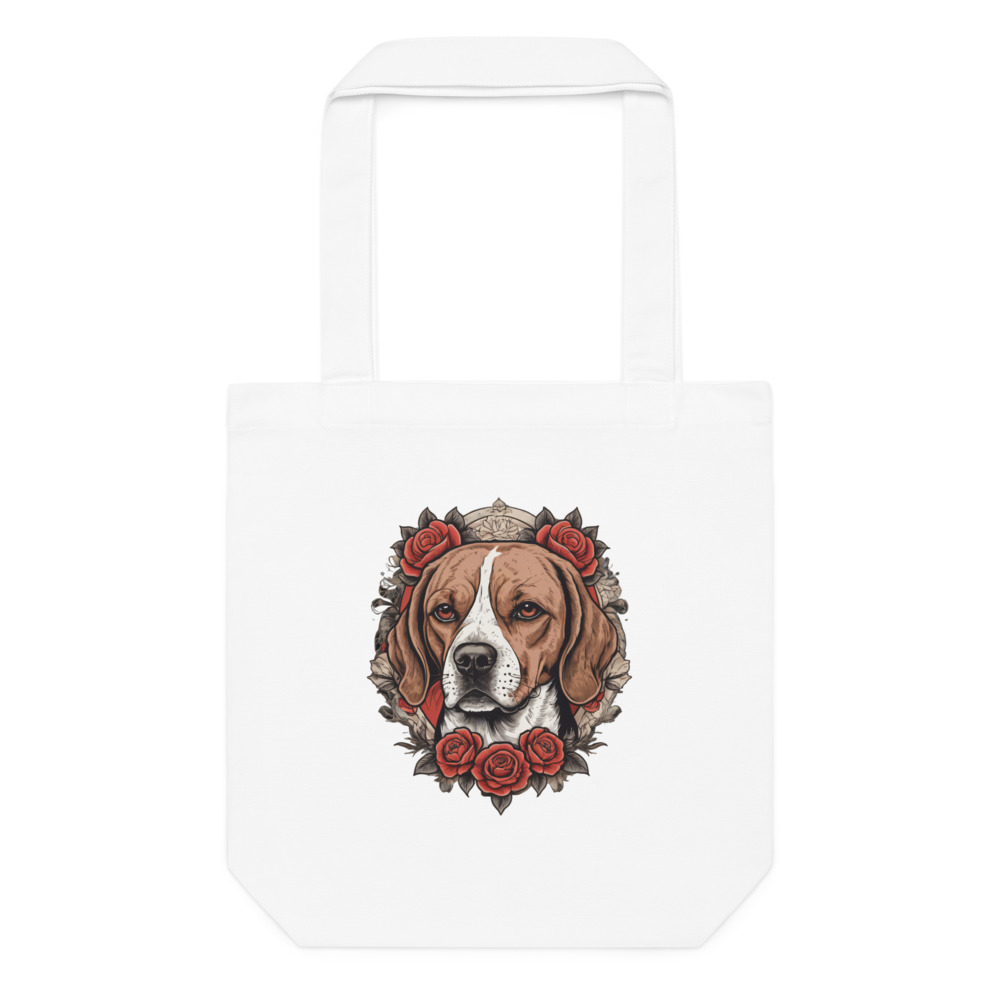 Tote bag Beagle – Tattoo – blanc – AMOUR CHIEN