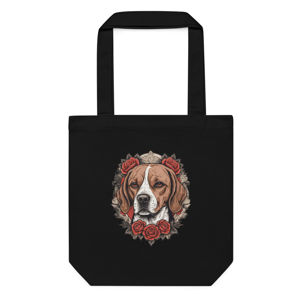 Tote bag Beagle – Tattoo – noir – AMOUR CHIEN