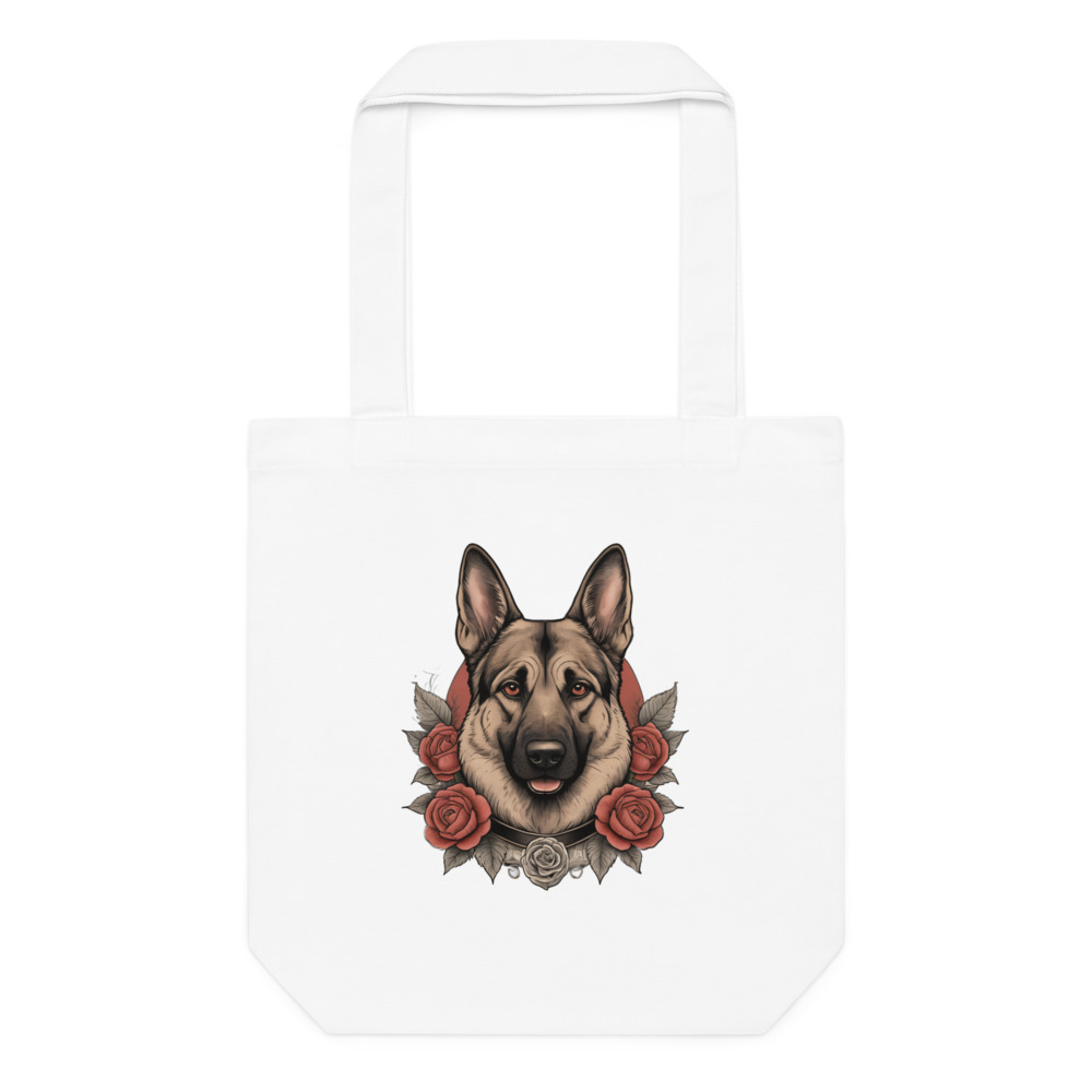 Tote bag Berger Allemand – Tattoo n° 2 – blanc – AMOUR CHIEN