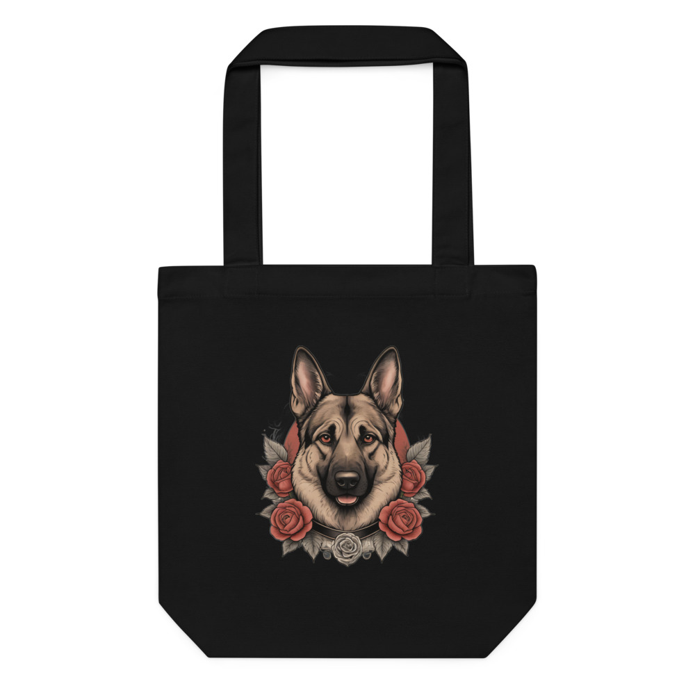 Tote bag Berger Allemand – Tattoo n° 2 – noir – AMOUR CHIEN