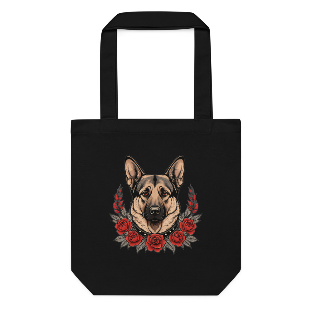 Tote bag Berger Allemand – Tattoo – noir – AMOUR CHIEN