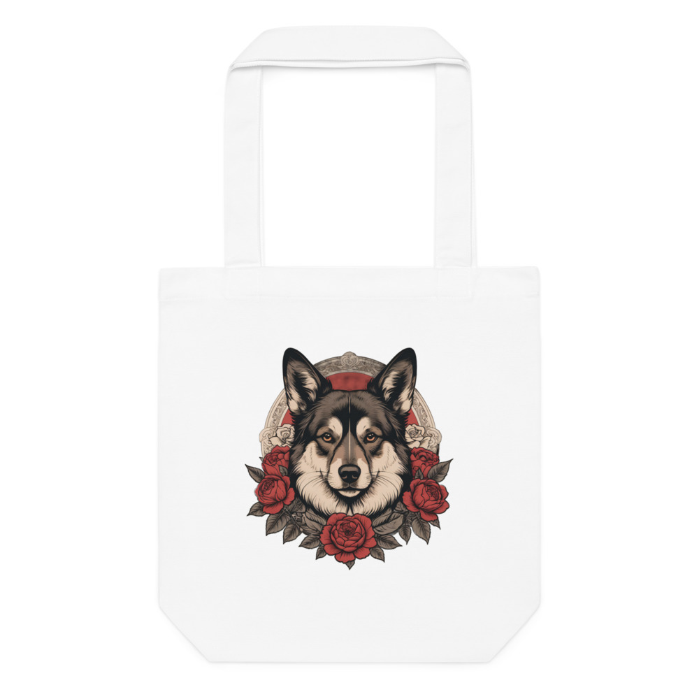 Tote bag Berger des Shetland – Tattoo – blanc – AMOUR CHIEN