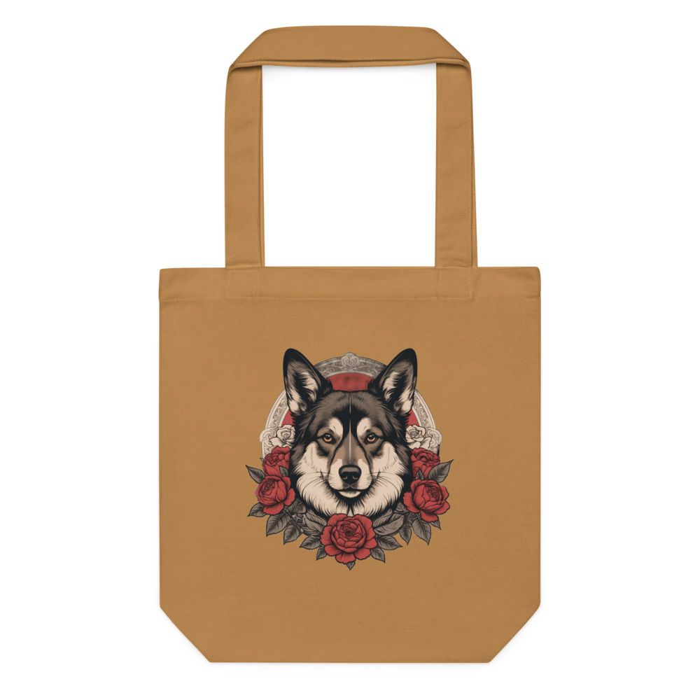 Tote bag Berger des Shetland – Tattoo – camel – AMOUR CHIEN