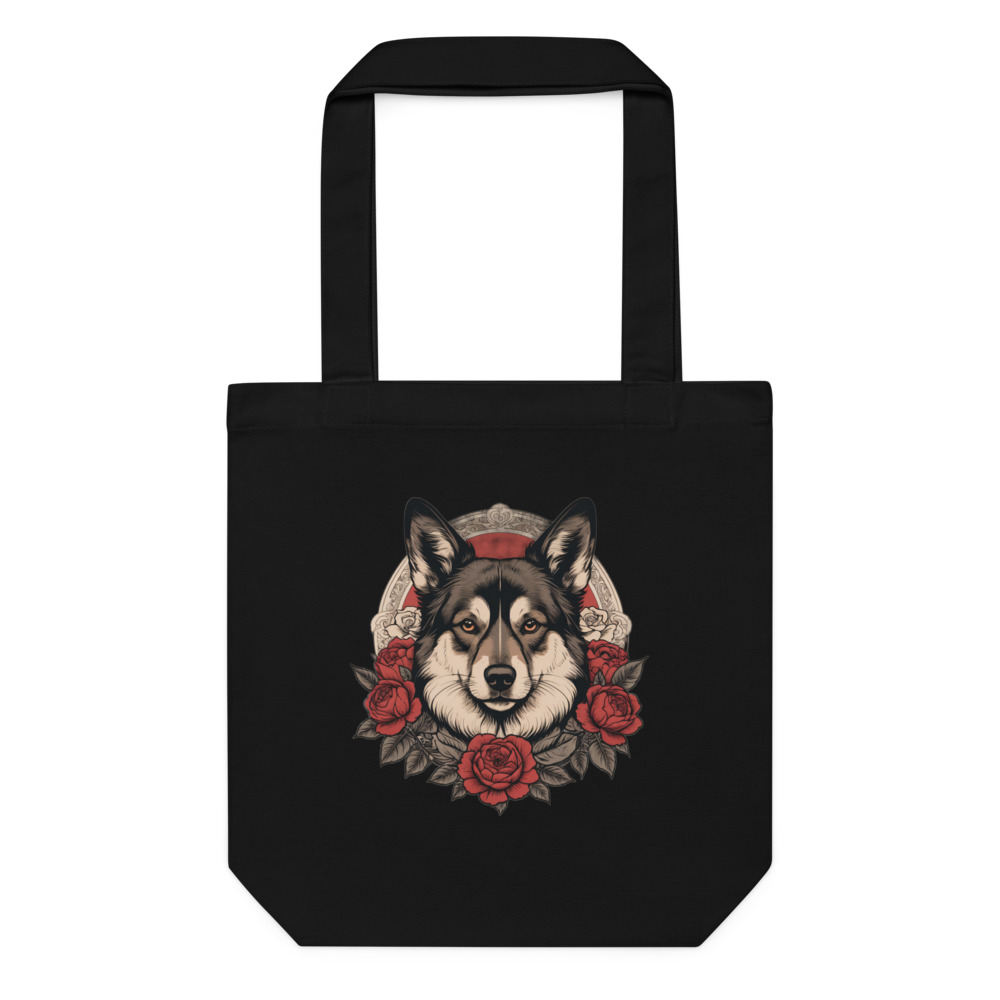 Tote bag Berger des Shetland – Tattoo – noir – AMOUR CHIEN