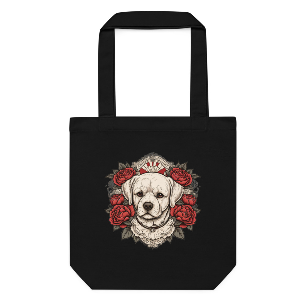 Tote bag Bichon Frisé – Tattoo – noir – AMOUR CHIEN