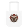 Tote bag Bouledogue – Tattoo n° 2 – blanc – AMOUR CHIEN