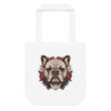 Tote bag Bouledogue – Tattoo – blanc – AMOUR CHIEN