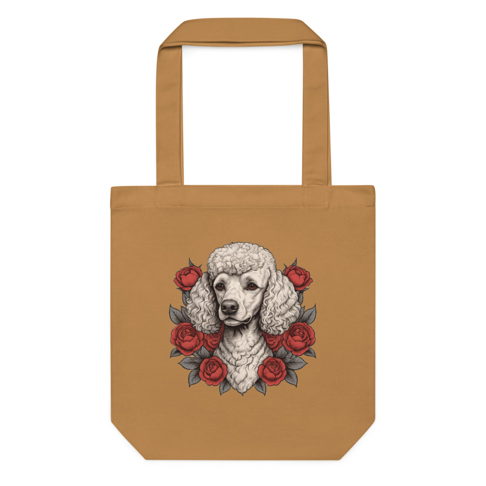 Tote bag Caniche – Tattoo – camel – AMOUR CHIEN