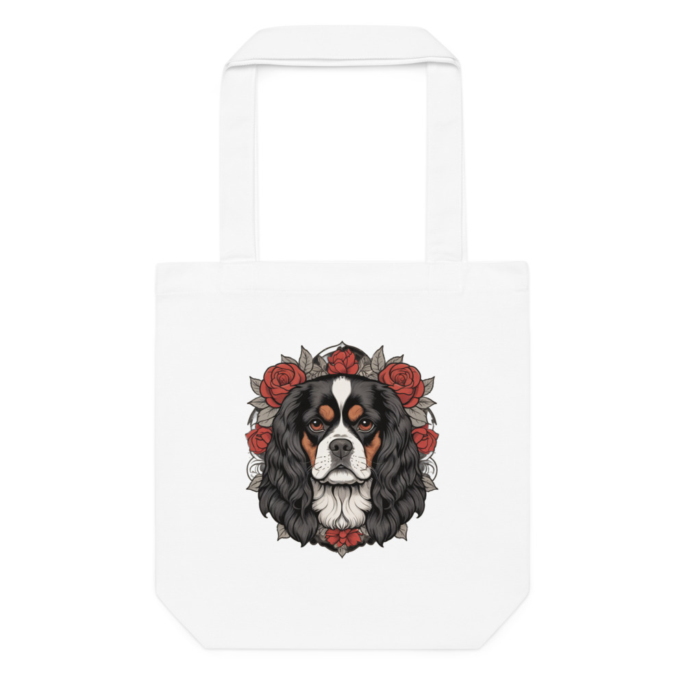 Tote bag Cavalier King Charles – Tattoo – blanc – AMOUR CHIEN
