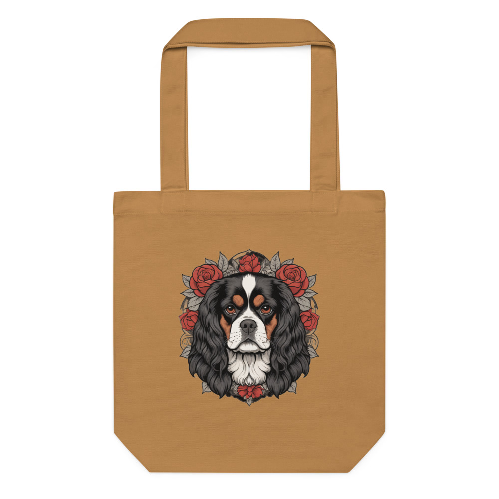 Tote bag Cavalier King Charles – Tattoo – camel – AMOUR CHIEN