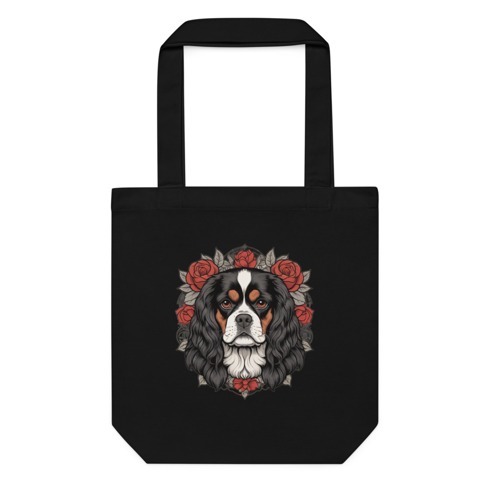 Tote bag Cavalier King Charles – Tattoo – noir – AMOUR CHIEN