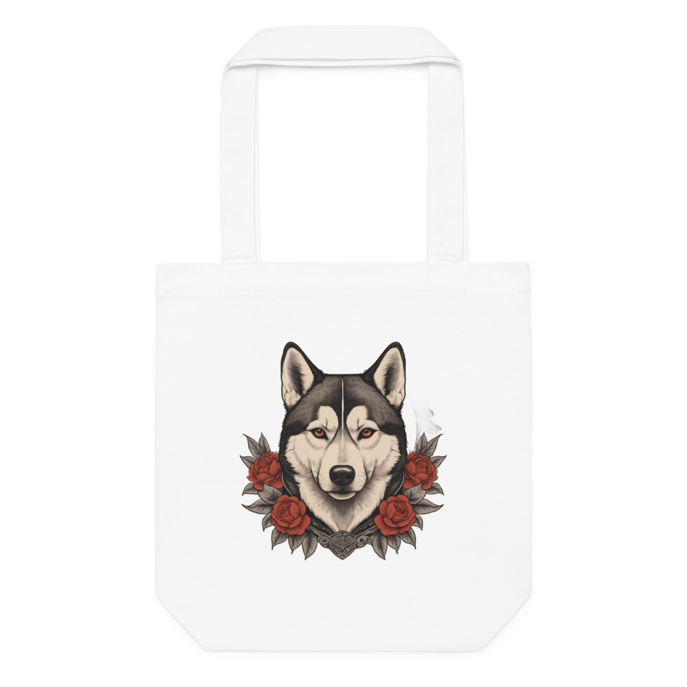 Tote bag Husky – Tattoo – blanc – AMOUR CHIEN