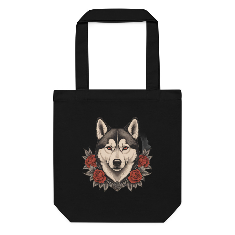 Tote bag Husky – Tattoo – noir – AMOUR CHIEN