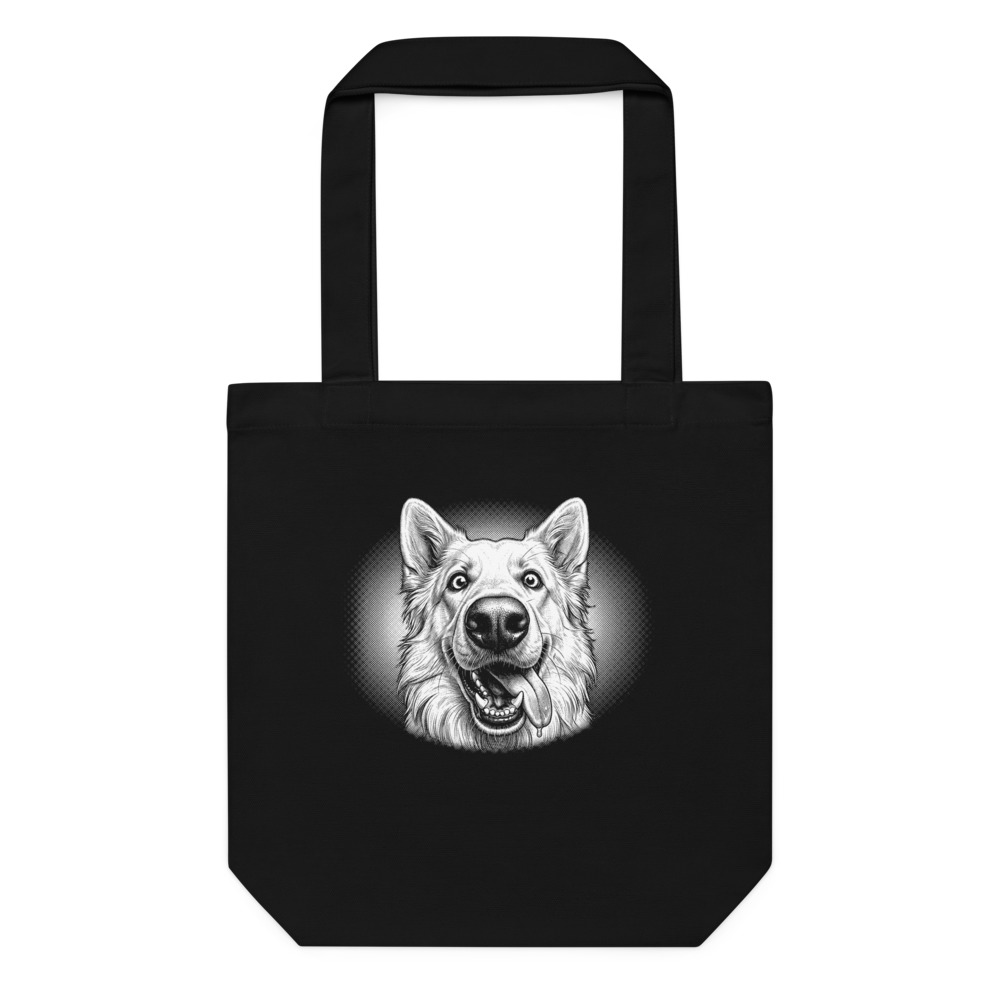 Tote bag Berger Blanc Suisse – Black & White – AMOUR CHIEN