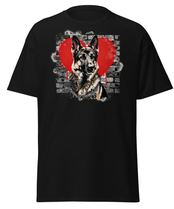 T-shirt Berger Allemand – Street Art – noir – AMOUR CHIEN