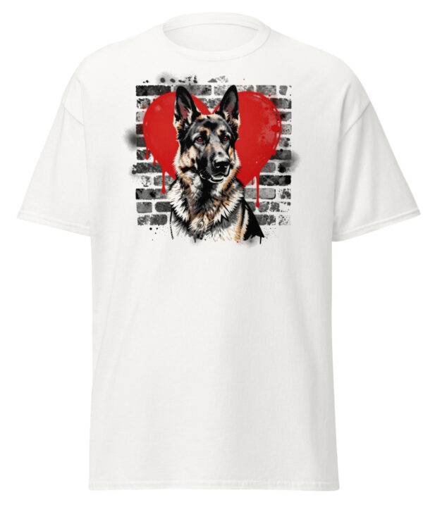 T-shirt Berger Allemand – Street Art – blanc – AMOUR CHIEN