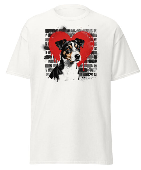 T-shirt Jack Russell – Street Art – blanc – AMOUR CHIEN