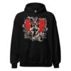 Sweat à capuche Berger Allemand – Street Art – noir – AMOUR CHIEN